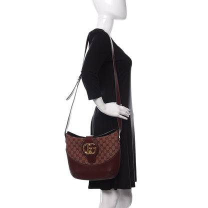 Gucci GG Monogram Calfskin Medium Arli Shoulder Bag Sahara Rubino Chardonnay 2 of 10