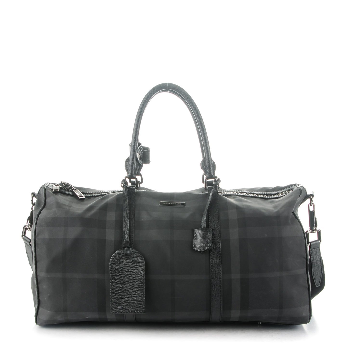 Nylon Smoked Check Holdall 52 Black