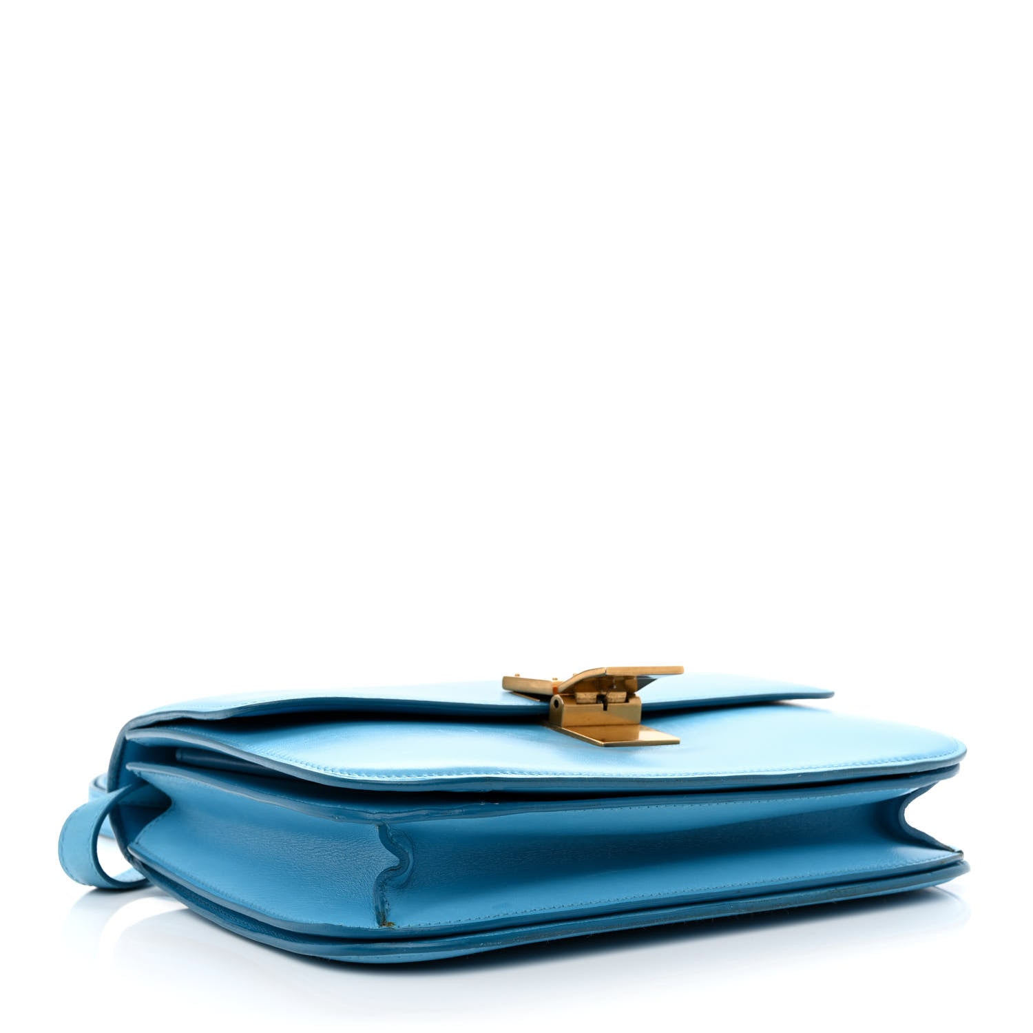 Celine Box Calfskin Medium Classic Box Flap Bag Blue 3 of 13