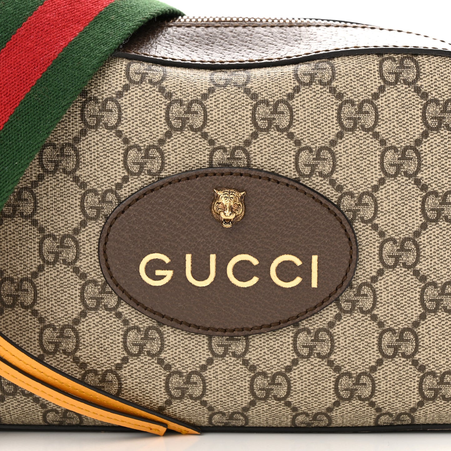 GG Supreme Monogram Web Neo Vintage Shoulder Bag Beige New Acero Crop