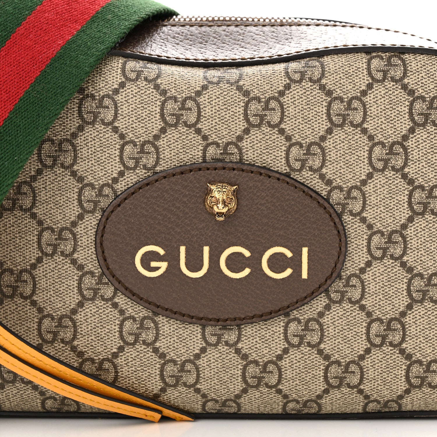 Gucci GG Supreme Monogram Web Neo Vintage Shoulder Bag Beige New Acero Crop 8 of 11