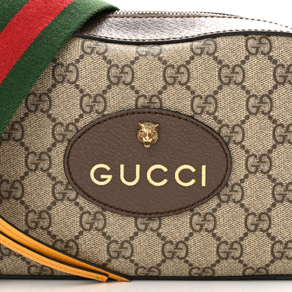 Gucci GG Supreme Monogram Web Neo Vintage Shoulder Bag Beige New Acero Crop 8 of 11