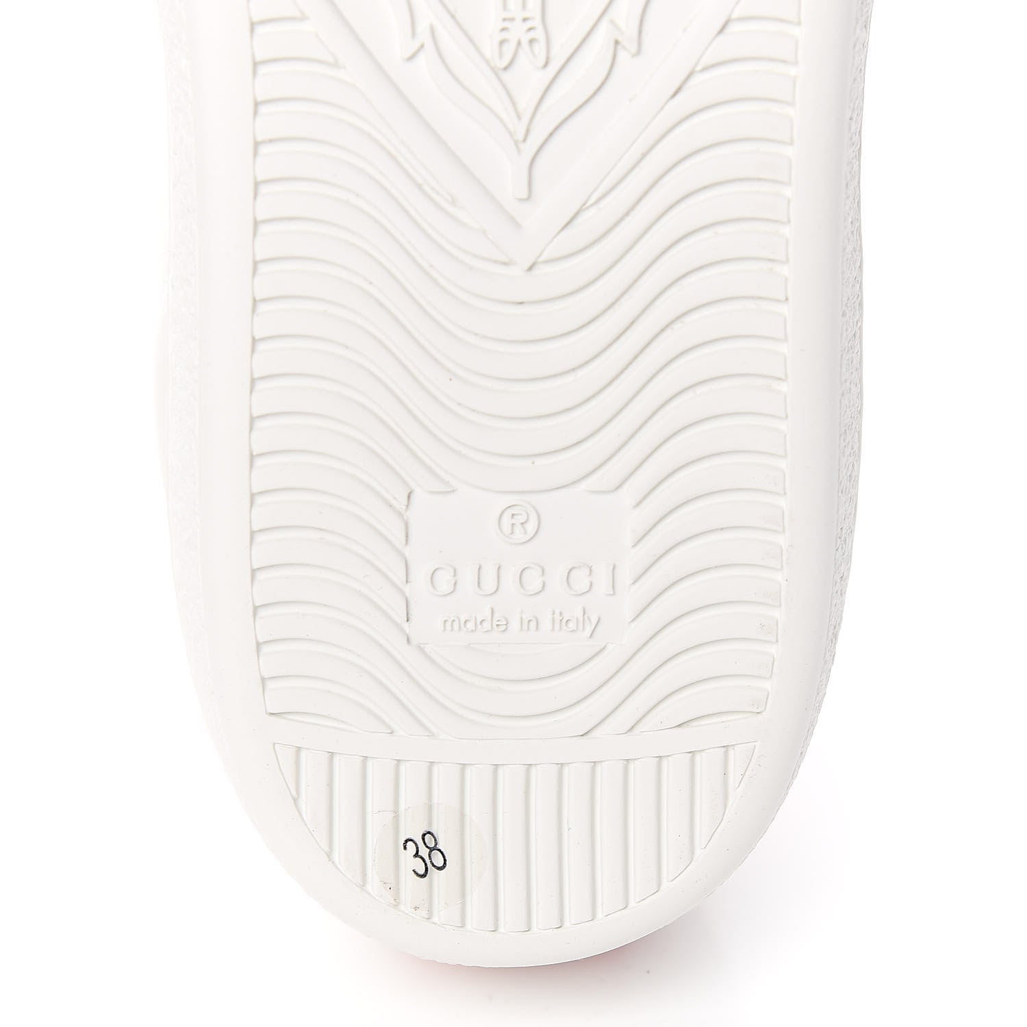 Gucci Calfskin Ayers Crystal Web Womens New Ace Pineapple Sneakers 38 White 7 of 11