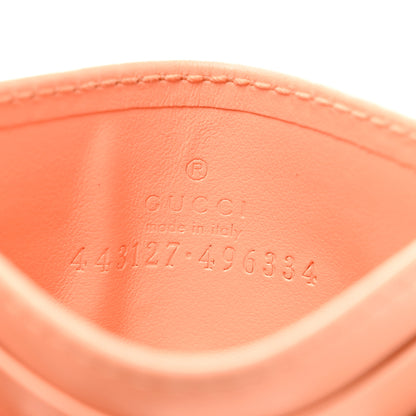 Gucci Calfskin Vertical Ring Matelasse GG Marmont Card Holder Peachy Chic 6 of 7
