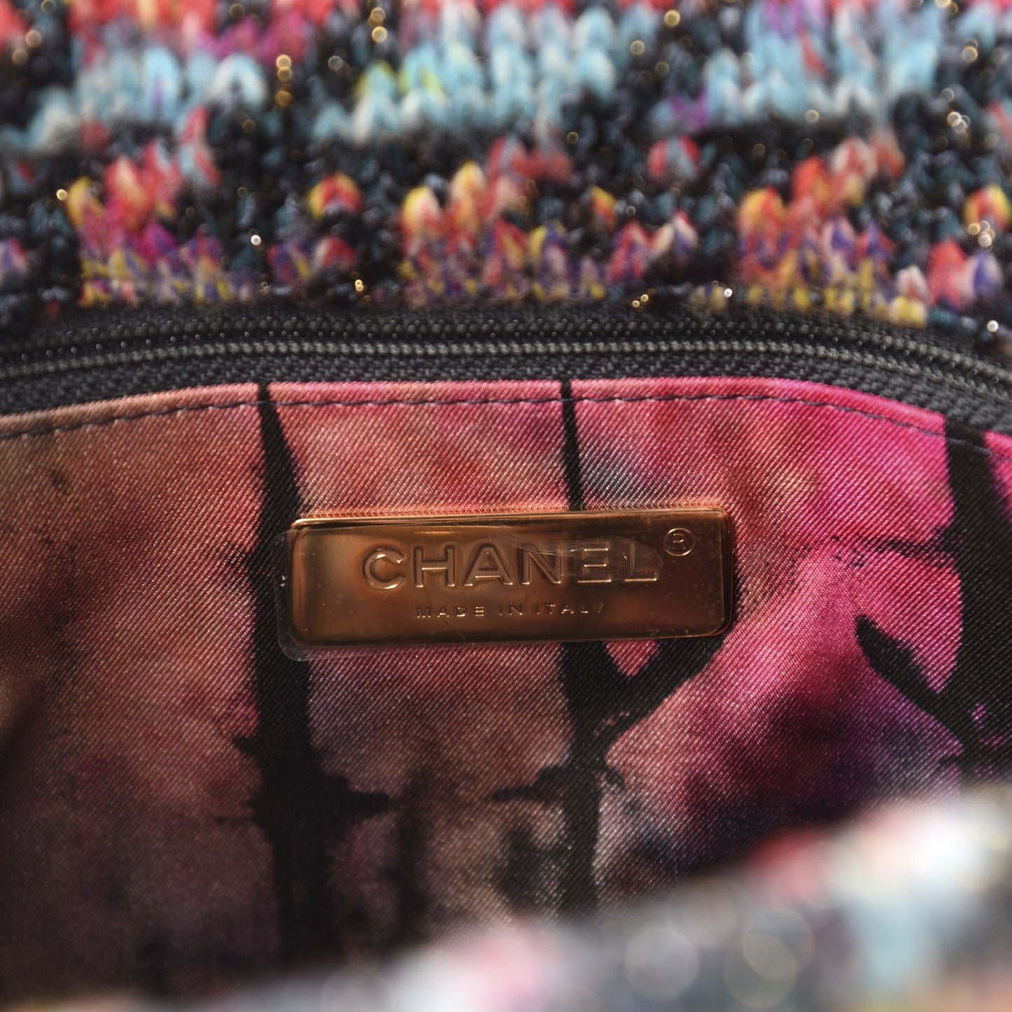 Tweed Quilted Medium Chanel 19 Flap Dark Multicolor