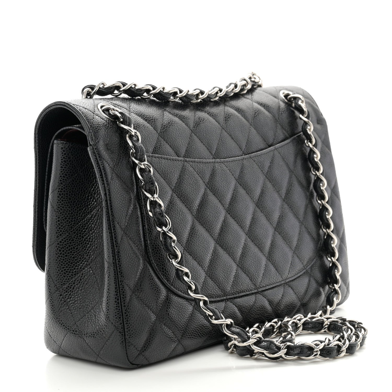 Chanel Caviar Quilted Jumbo Double Flap Black 3 of 10