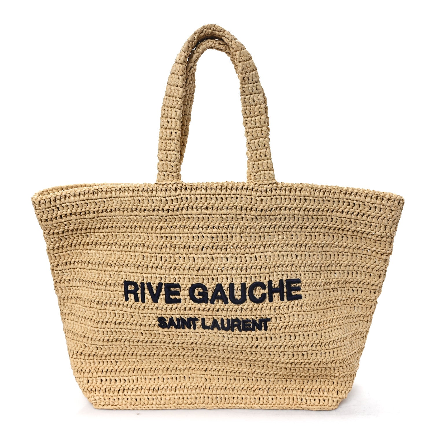 Saint Laurent Raffia Rive Gauche Tote Natural 1 of 10