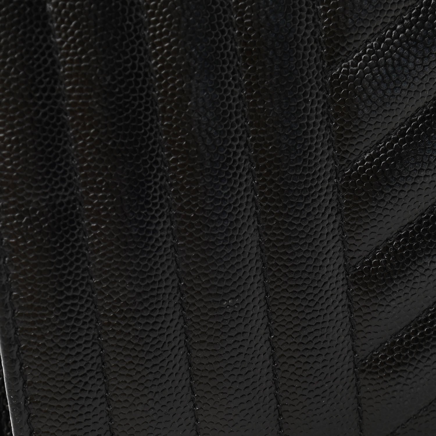 Saint Laurent Grain De Poudre Mixed Matelasse Triquilt Monogram Chain Wallet Black 11 of 11