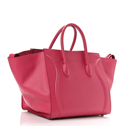 Celine Grained Calfskin Medium Phantom Luggage Fuchsia 3 of 12