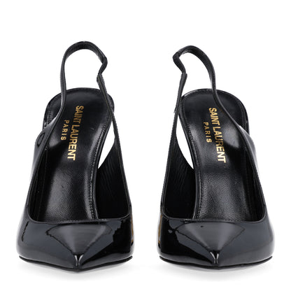 Saint Laurent Patent Opyum 110 Slingback Pumps 36 Black 3 of 8