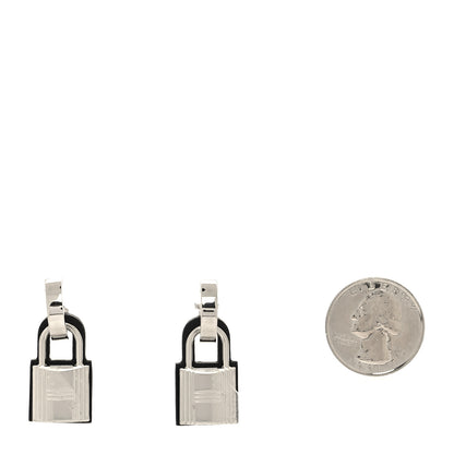 Hermes Palladium Swift O'Kelly Earrings Black 2 of 6