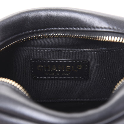 Chanel Goatskin Quilted Small Casual Trip Camera Case Black 5 of 10