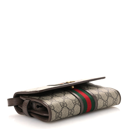 Gucci GG Supreme Monogram Web Ophidia Crossbody Wallet Beige New Acero 4 of 10