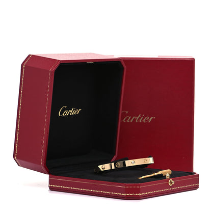 Cartier 18K Yellow Gold 4 Diamond LOVE Bracelet 19 6 of 6