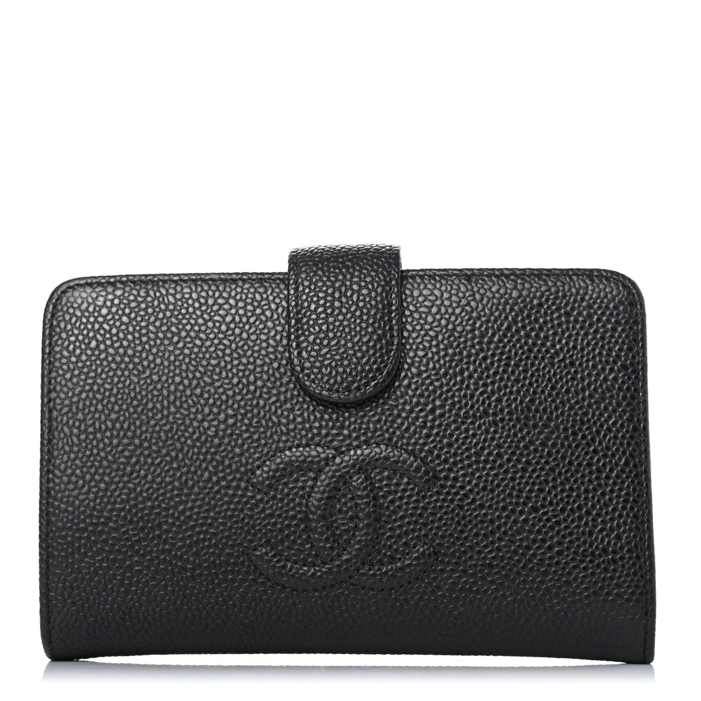 Caviar Timeless CC Zipped Pocket Wallet Black