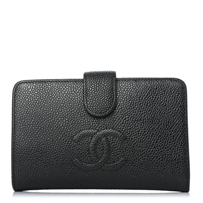 Chanel Caviar Timeless CC Zipped Pocket Wallet Black 1 of 5