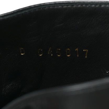 Chanel Lambskin Pearl Bow Short Boots 37.5 Black 9 of 10