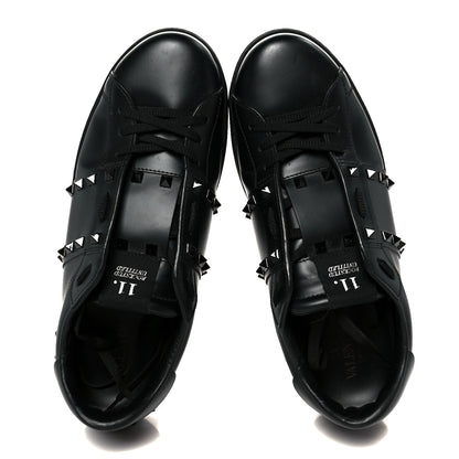 Valentino Garavani Calfskin Mens Rockstud Untitled Open Sneakers 43 Black 2 of 10