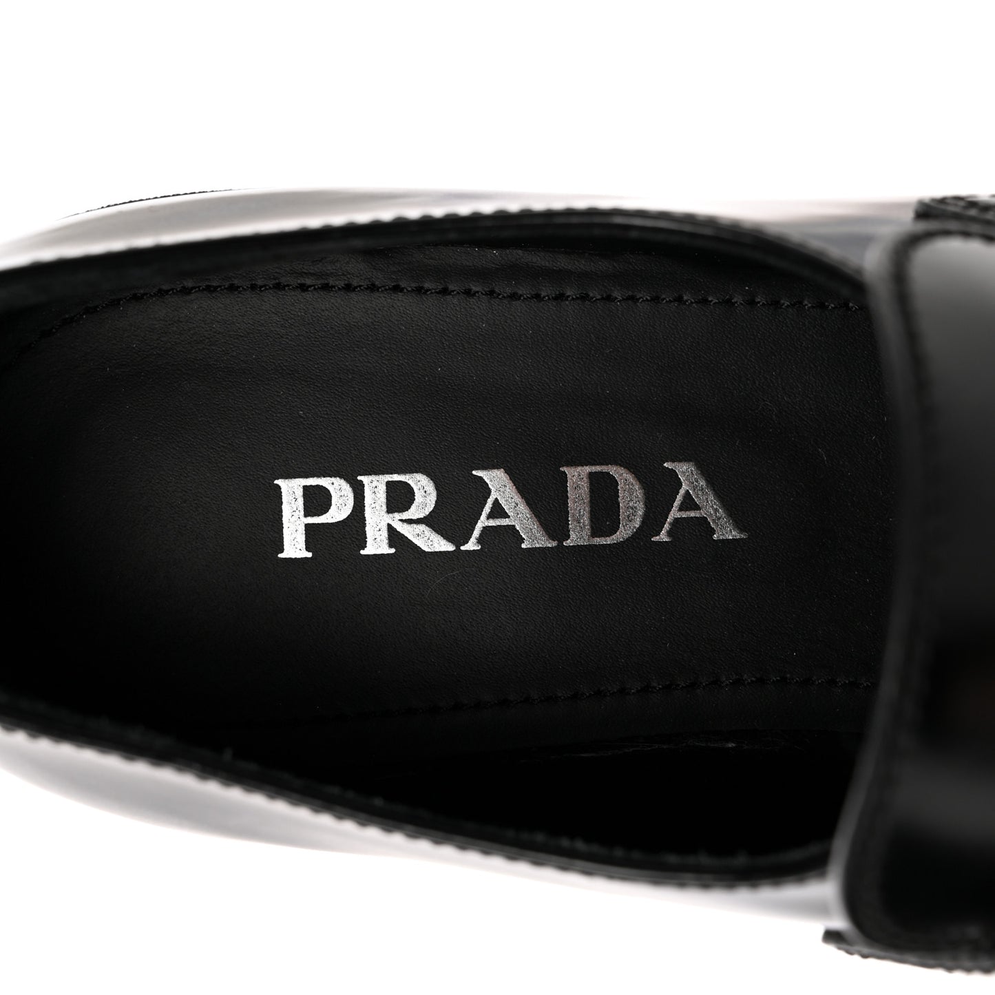 Spazzolato Metal Triangle Logo 50mm Loafers 39 Black