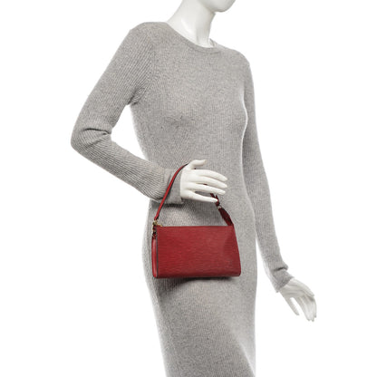 Louis Vuitton Epi Pochette Accessories 24 Castillan Red 2 of 10
