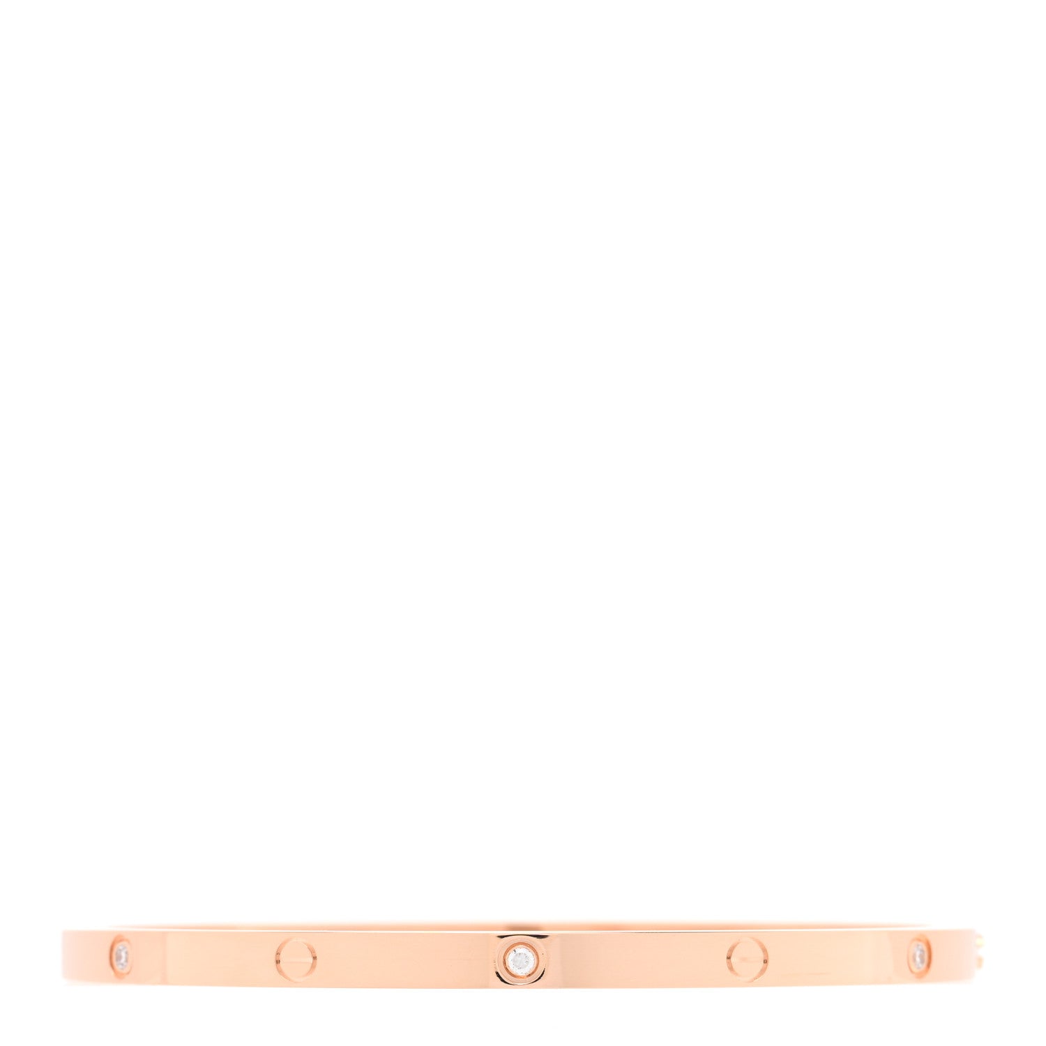 Cartier 18K Pink Gold 6 Diamond Small LOVE Bracelet 17 2 of 7