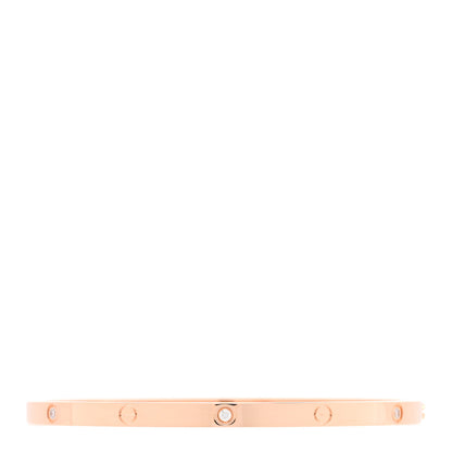 Cartier 18K Pink Gold 6 Diamond Small LOVE Bracelet 17 2 of 7