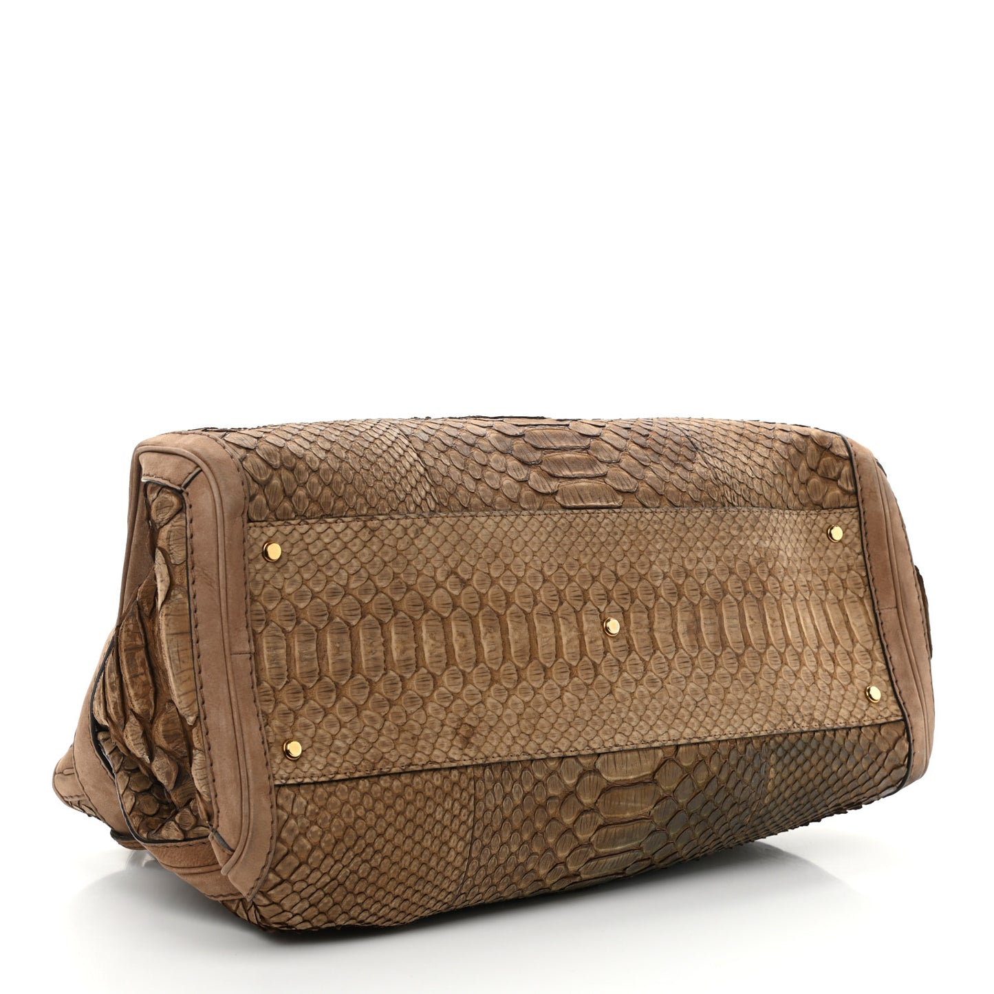 Python Large GG Running Tote Brown