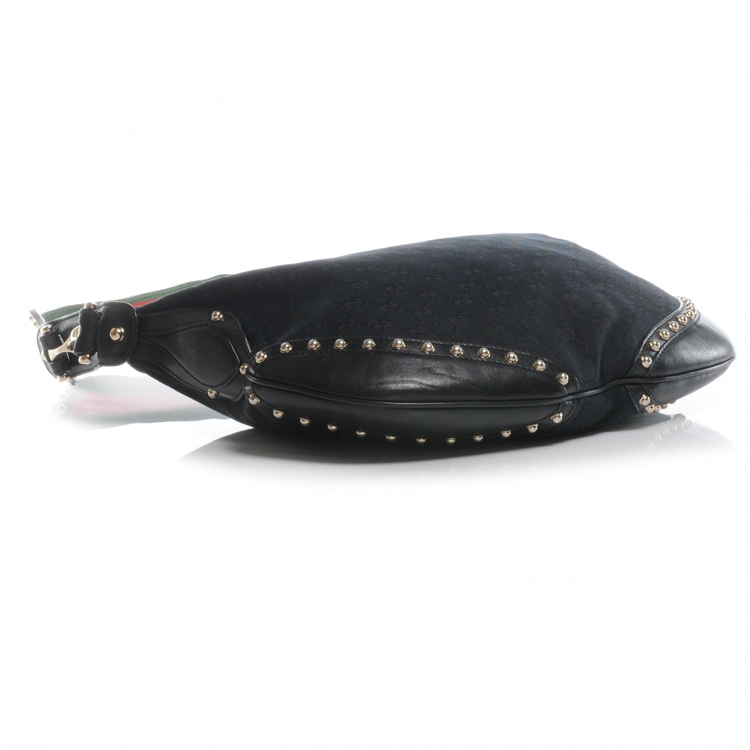 Gucci Monogram Pelham Studded Shoulder Bag Black 5 of 8