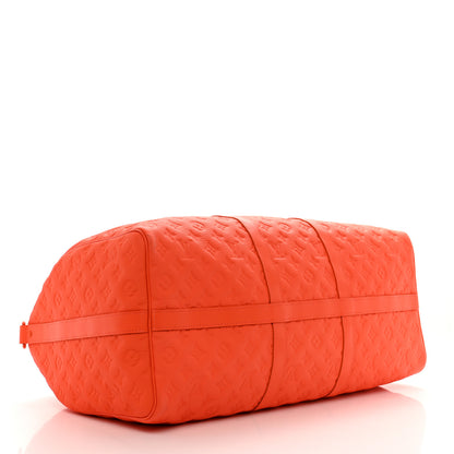 Louis Vuitton Taurillon Monogram Keepall Bandouliere 50 Orange 3 of 8