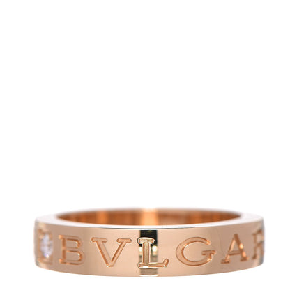 Bulgari 18K Yellow Gold Diamond B.Zero1 Essential Band Ring 50 5.25 1 of 6