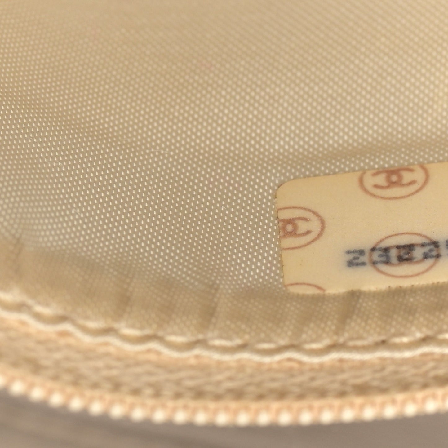 Lambskin Quilted Tassel Flap Camera Case Beige