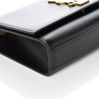 Saint Laurent Grain De Poudre Medium Classic Monogram Kate Satchel Black 5 of 9