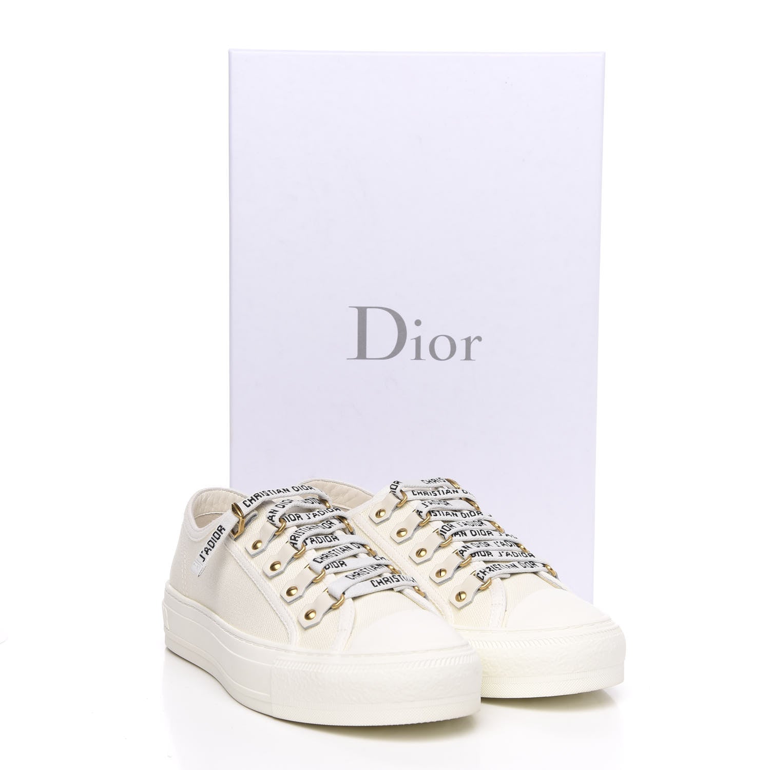 Christian Dior Canvas Walk'n Dior Low Top Sneakers 36 White 9 of 9