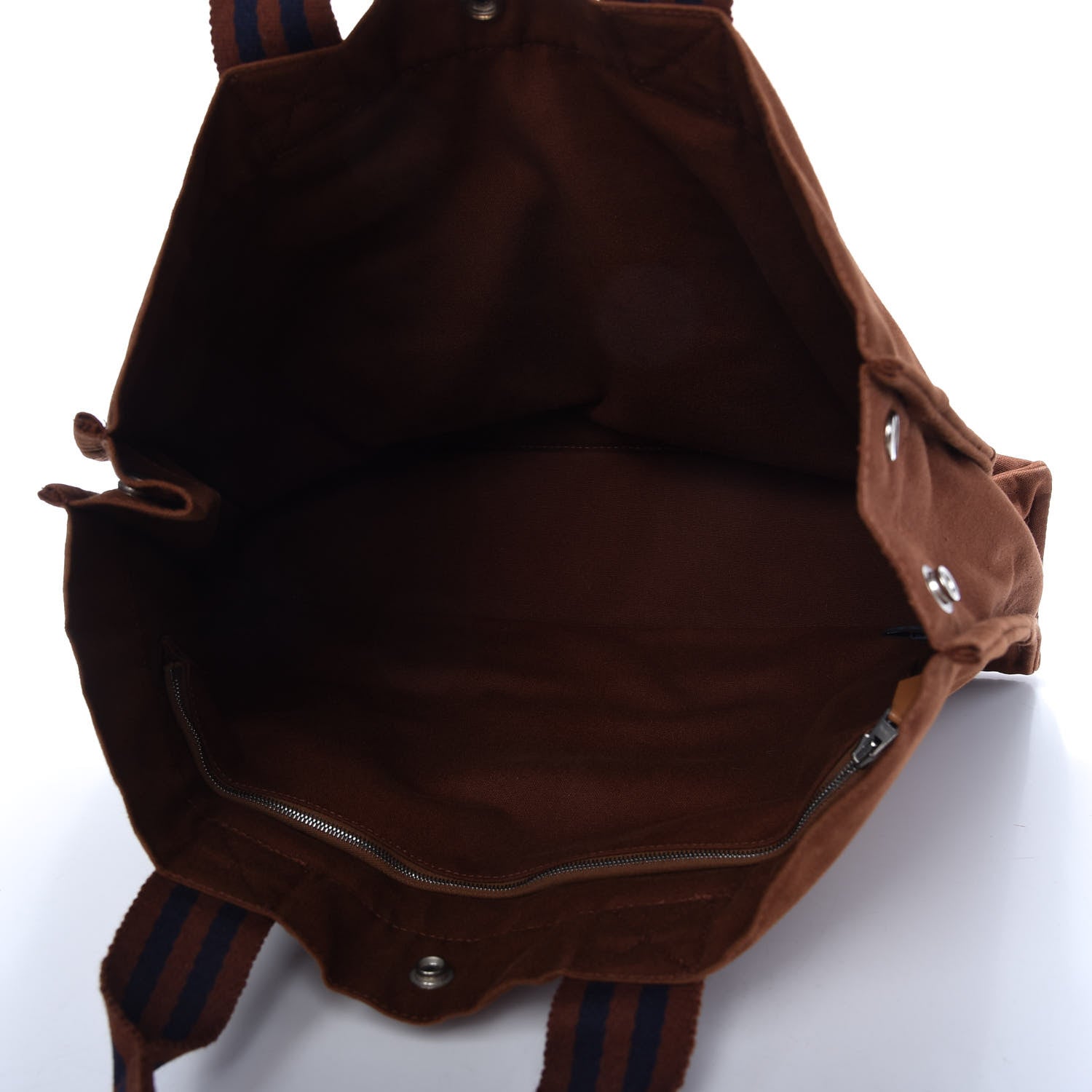 Hermes Canvas Fourre Tout MM Brown 5 of 9
