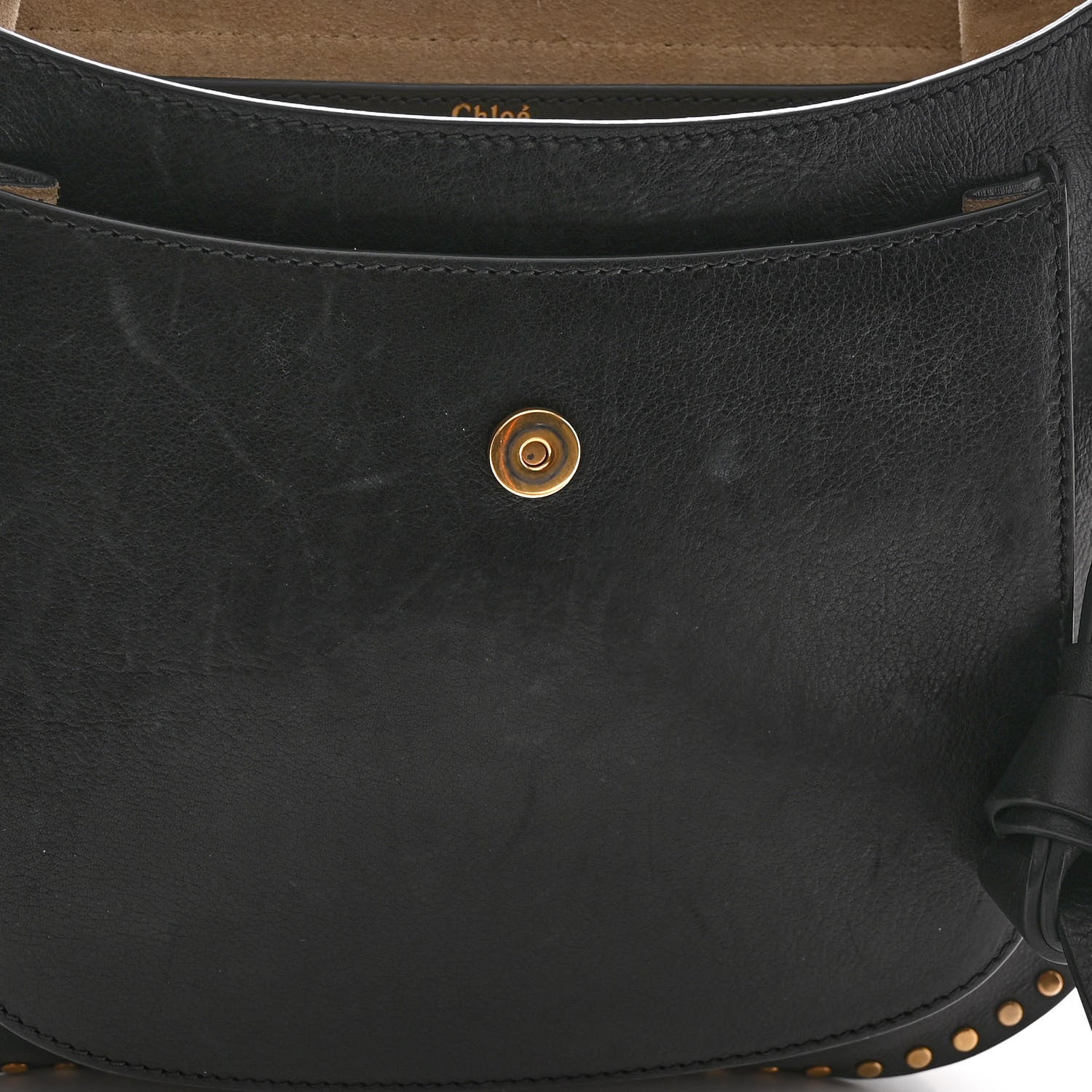 Chloe Calfskin Braided Hudson Shoulder Bag Black 10 of 11