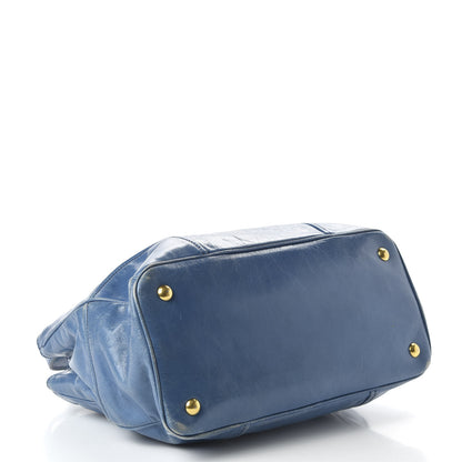 Miu Miu Vitello Shine Top Handle Satchel Laguna 4 of 9
