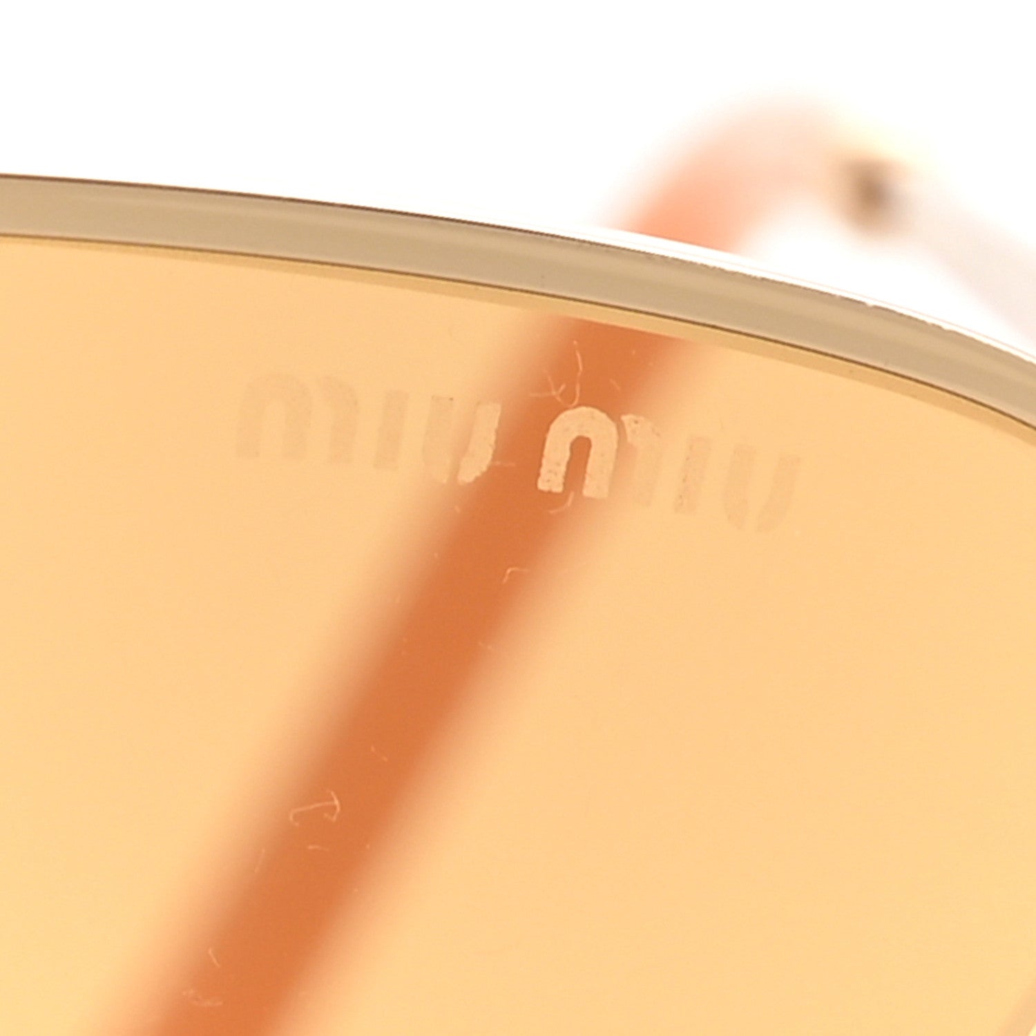 Miu Miu Metal Oval Sunglasses SMU56Z Orange 8 of 9