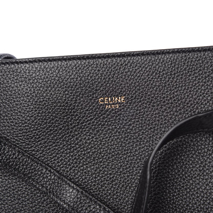 Celine Soft Grained Calfskin Small Belt Cabas Phantom Black 6 of 8