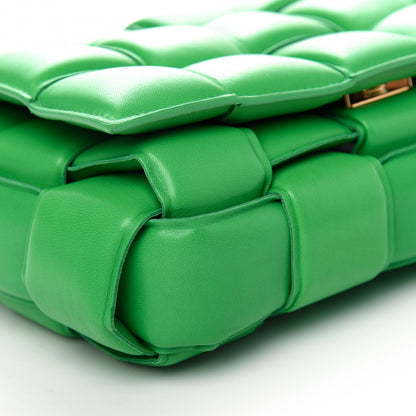 Bottega Veneta Lambskin Maxi Intreccio Padded Chain Cassette Crossbody Bag Grass 7 of 8