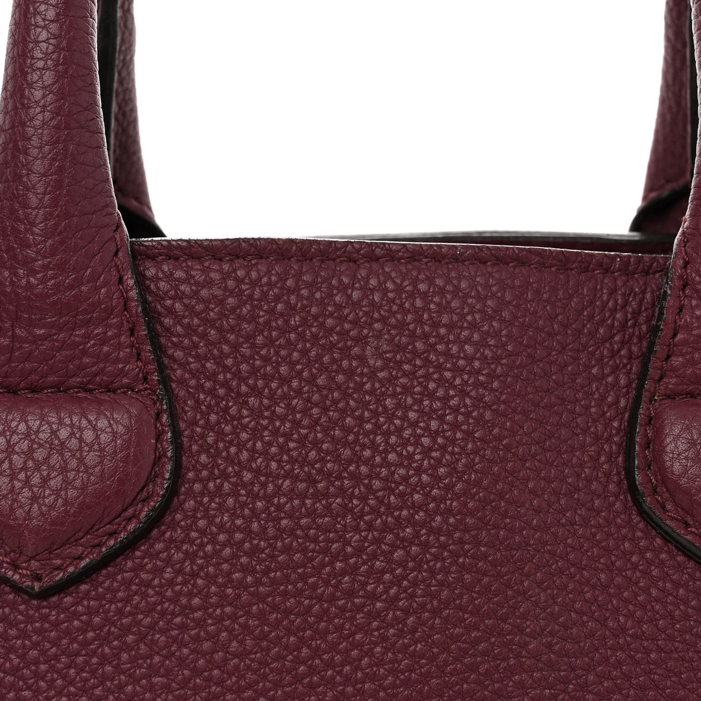 Grainy Calfskin House Check Small Banner Tote Elderberry