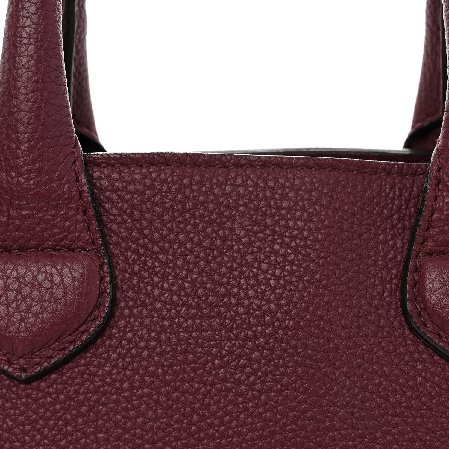 Burberry Grainy Calfskin House Check Small Banner Tote Elderberry 10 of 14