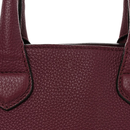 Burberry Grainy Calfskin House Check Small Banner Tote Elderberry 10 of 14