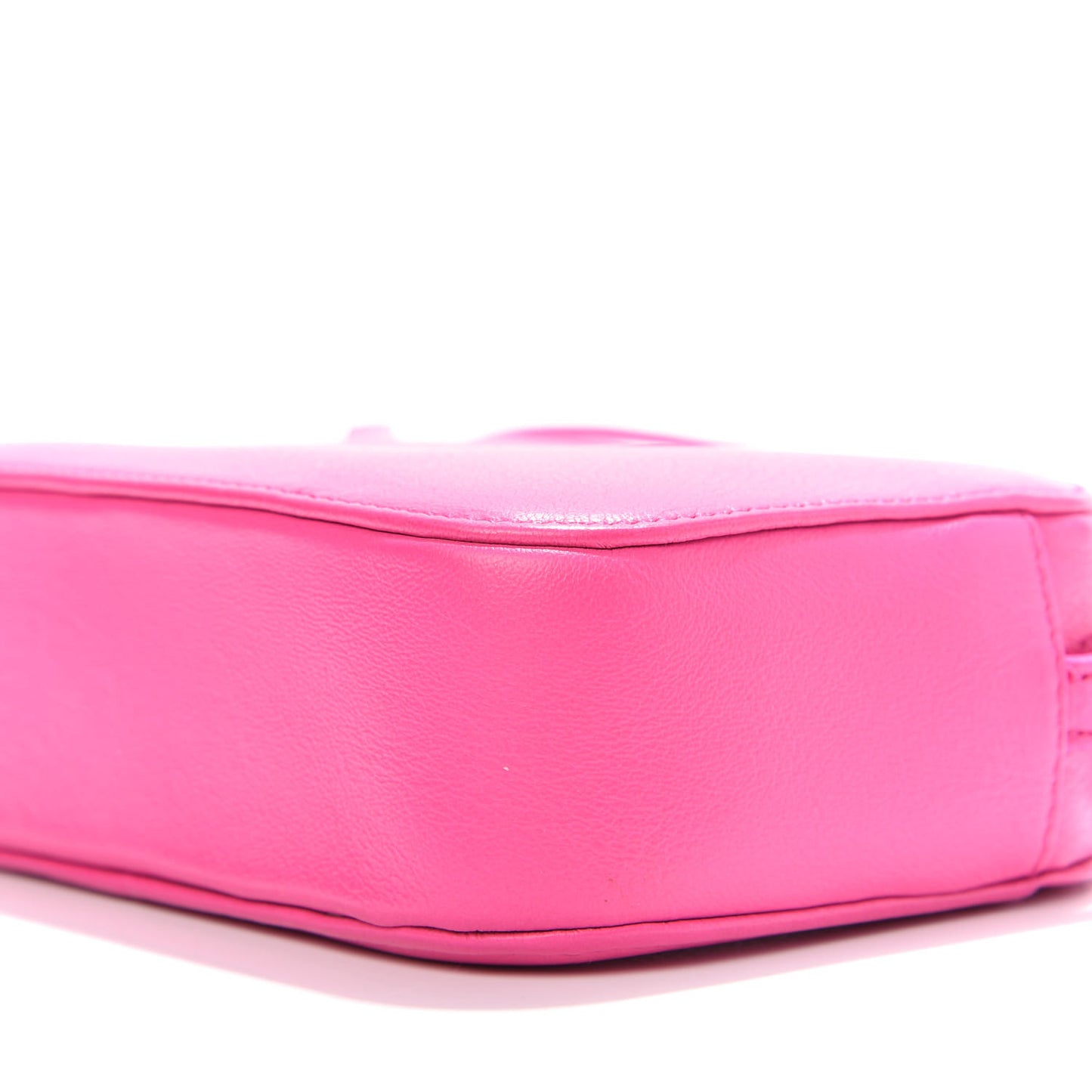 Calfskin Logo XS Everyday Camera Bag Acid Fuchsia Black