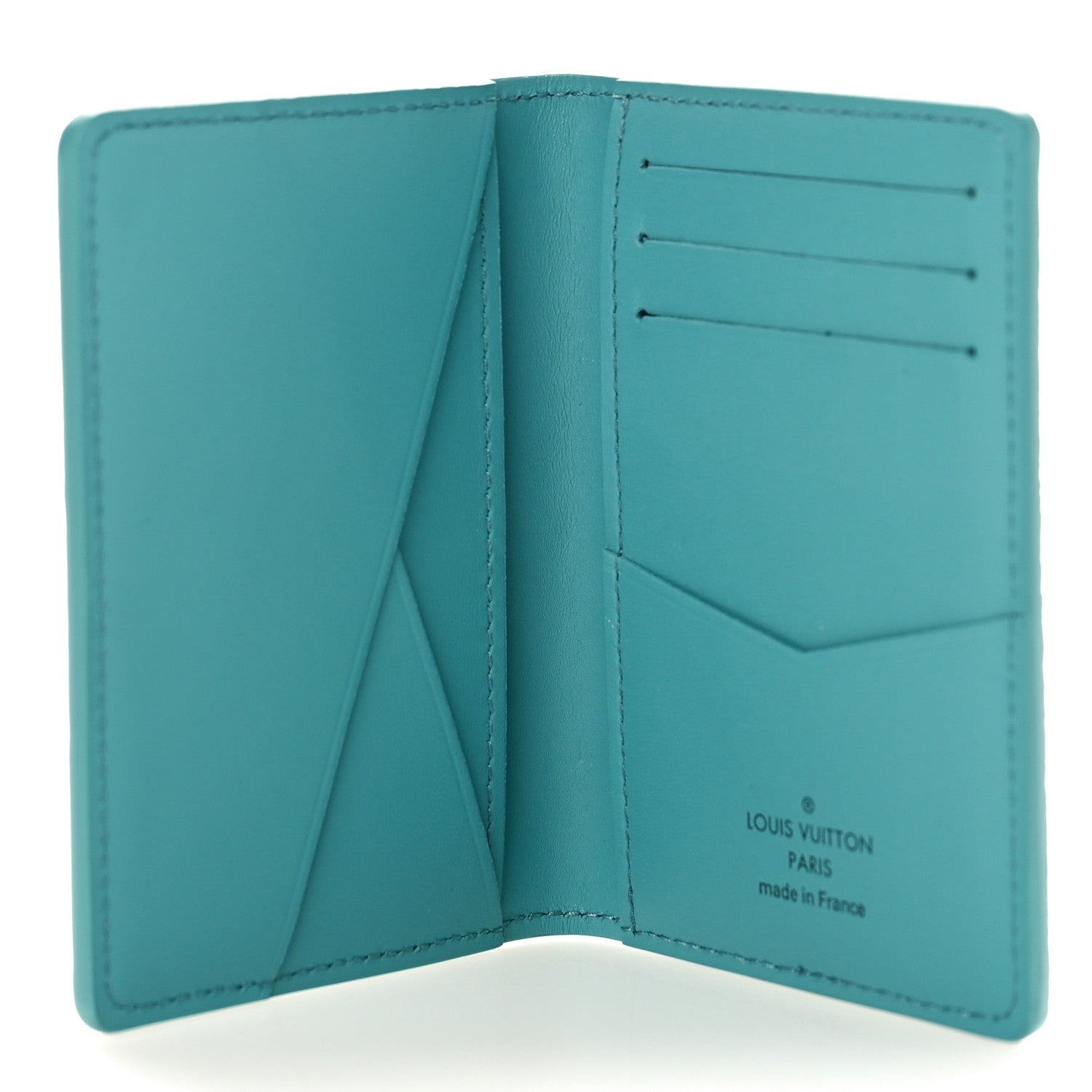 Louis Vuitton Damier Checkerboard Pocket Organizer Teal 5 of 9