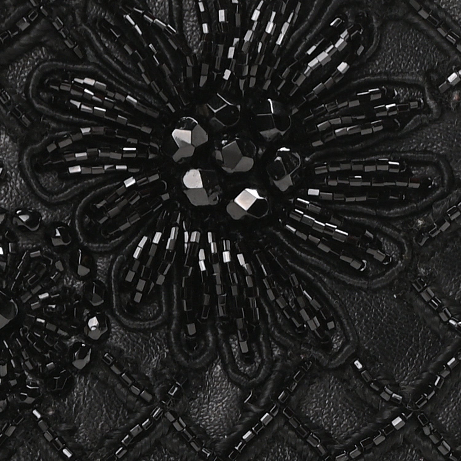 Valentino Garavani Lambskin Beaded Embroidery Medium Girello Flap Black 8 of 10