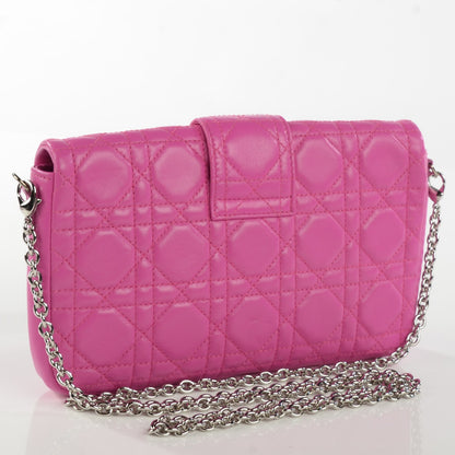 Christian Dior Lambskin Cannage New Lock Pouch Rose Sorbet 3 of 7