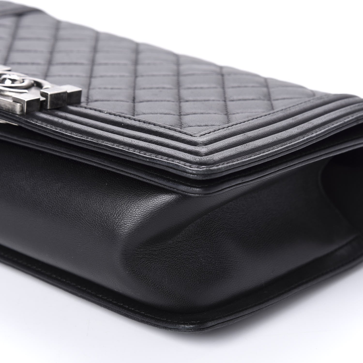 Chanel Lambskin Quilted Medium Boy Flap Black 8 of 12