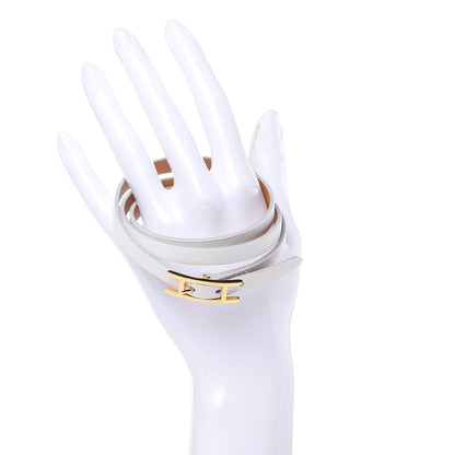 Hermes Swift Hapi 3 MM Triple Tour Bracelet T2 White 2 of 6