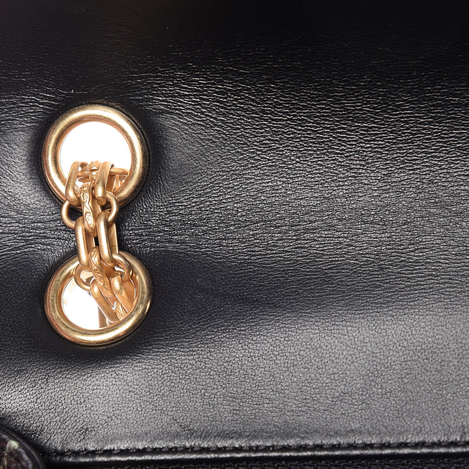 Chanel Calfskin Crocodile Embossed Graffiti 2.55 Mini Cocodile Reissue Flap Black Pink 9 of 13