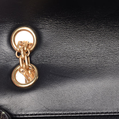 Chanel Calfskin Crocodile Embossed Graffiti 2.55 Mini Cocodile Reissue Flap Black Pink 9 of 13